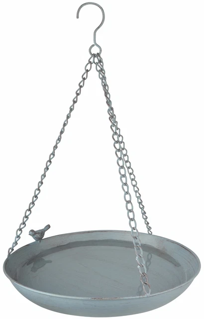 Esschert Futter Vogeltränke 30,4 x 30,4 x 5,8 cm Futter Schale hängend Metall
