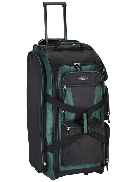 Travelers Club 30" Rolling Multi-Pocket Upright Duffel - Teal