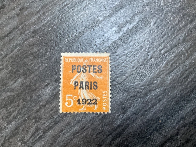 Timbre France Yvert Préoblitéré 38 - Précent 30c Postes France 1922 - Neuf Jamais Gommé (MNH) - Qualité VF