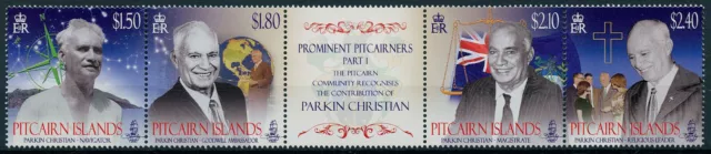 Pitcairn Islands 2011 MNH Prominent People Stamps Parkin Christian 4v Strip