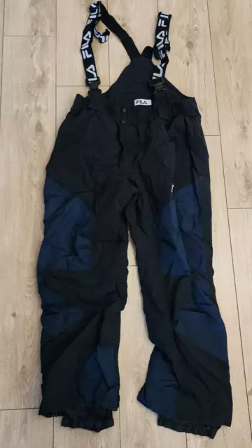 Fila Ski Snow Waterproof Trousers Pants Salopettes USA40 F46 D56 I56 Black