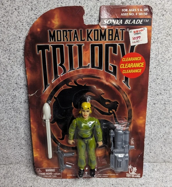 1996 MORTAL KOMBAT Trilogy Sonya Blade Figure NEW Toy Island 24.99