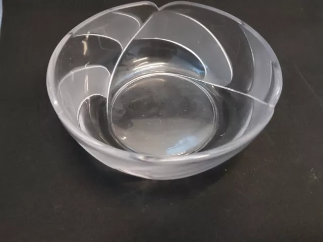 Soga Laetitia Design Frosted Glass Contemporary Bowl Made in Japan 18x5cm Unused