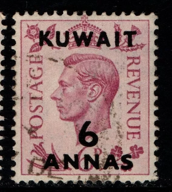 Kuwait 1948 King George VI 6 annas on 6d SG70 Used