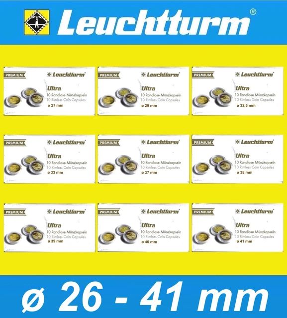 Leuchtturm Münzkapseln – 10er Pack, Klare Aufbewahrung Für Gold, Silber & Euro-Münzen, 29 Mm, Kratzfest & Sicher