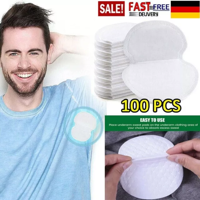 DE_Neu 100X Einweg Achsel Schweiß Pads Weich Achselpads Schwitzen Schweißflecken