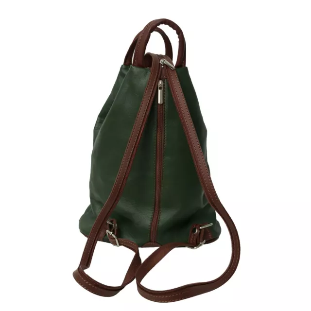 Vera Pelle Genuine Soft Italian Leather Backpack / Rucksack fashion Shoulder Bag 3