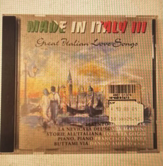 Made in Italy 3 (1993, Eurostar) Matia Bazar, Danilo Amerio, Nek, Lill Fe.. [CD]