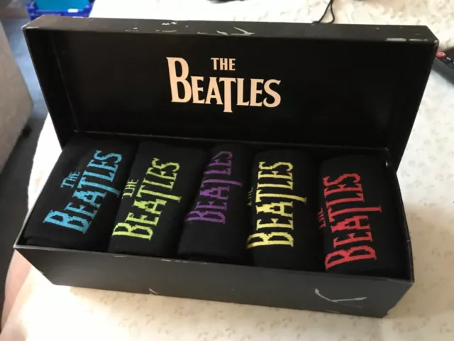 The Beatles Mens Sock Gift Set. Size 7-11. Boxed. 5 Pairs