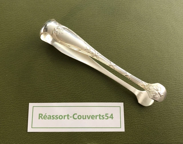 Petite pince à sucre en argent, prise olive. P. 25 g, Vente aux