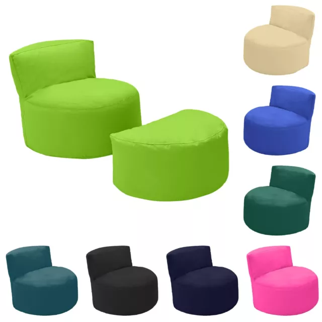 Bolso de frijoles espalda baja para niños reposapiés asiento reclinable para juegos muebles para niños