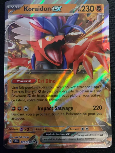 Carte Pokémon Koraidon EX Gold Secrète 254/198 EV01 Écarlate et Violet 1 FR  NEUF