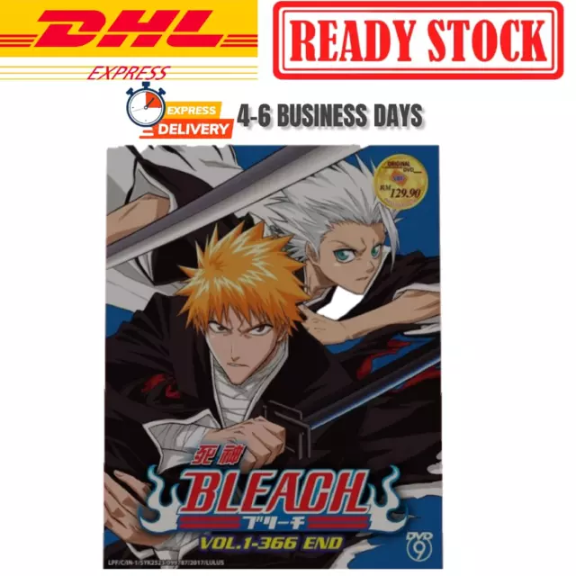 DVD Bleach Episode 1 - 366 + Movie Complete Series English Dubbed