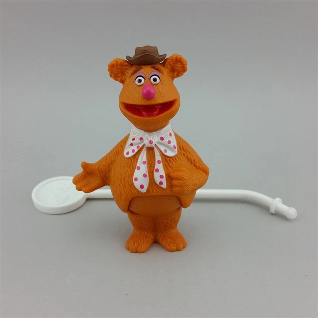 Fozzie Bear Stick Puppet Muppet Show Player Fisher Price Bendable 4 inch