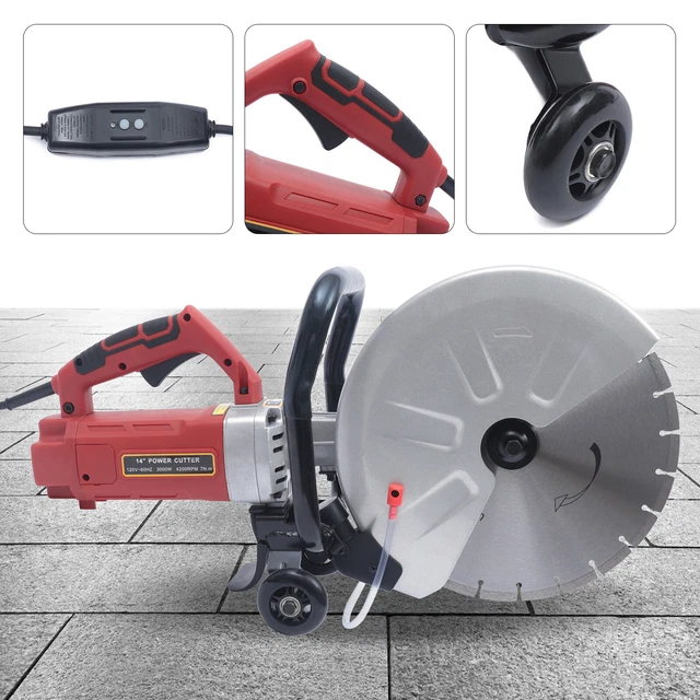 14& ELECTRIC CONCRETE Cut Off Saw Circular Cutter Wet/Dry Masonry Paver