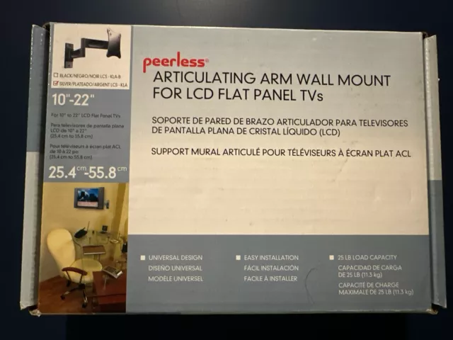 Paramount Peerless Articulating Arm Wall Mount for 10-22” Flat Screen Tv - New!