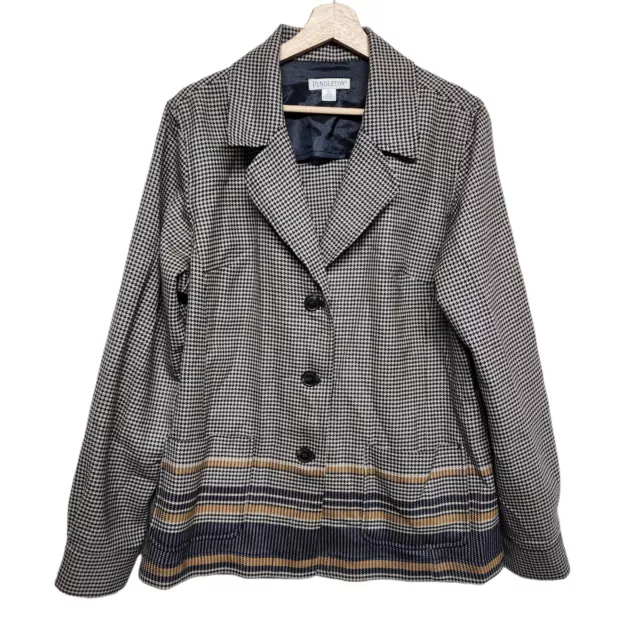 Pendleton Houndstooth Blazer Jacket Women's XL