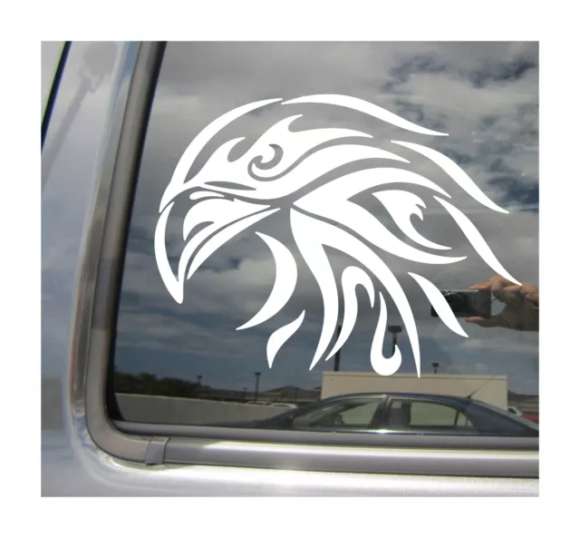 Tribal Bald Eagle Head - Bird USA America - Car Window Vinyl Decal Sticker 01259