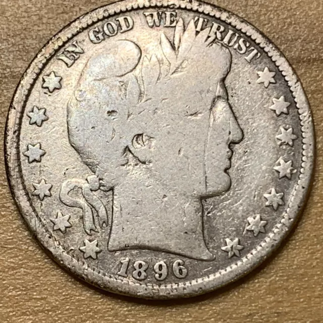 1896 Barber Half Dollar G Details. 90% Silver. *U25