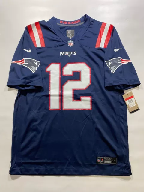 Maglietta New England Patriots #12 Tom Brady Nike NFL - Uomo Large