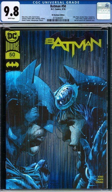 Batman #50 CGC 9.8 Jim Lee DC Boutique Gold Foil Variant Joker Superman Comics