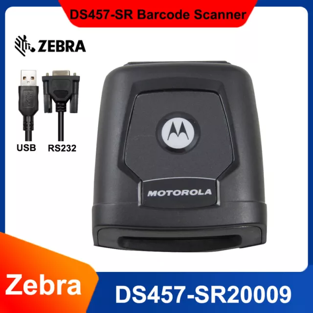 Motorola Zebra DS457-SR20009 1/2D USB/RS232 Fixed Mount Barcode Scanner w/ Cable