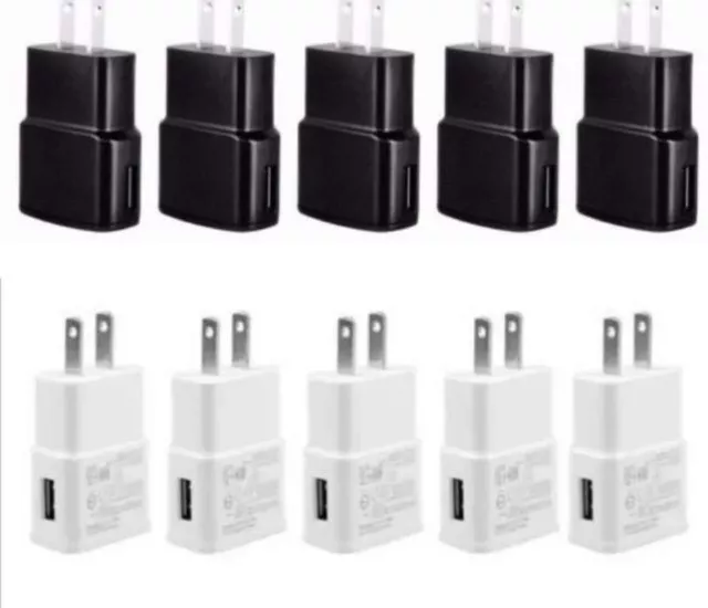 Lot 2A USB Power Adapter AC Home Wall Charger US Plug Fit Samsung Galaxy S6 Edge
