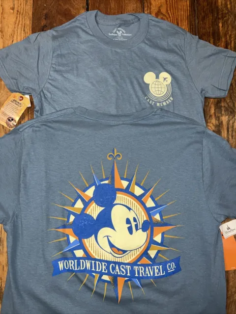 Small DISNEY Cast Member Exclusive Collection Worldwide Cast Travel Co. T-Shirt