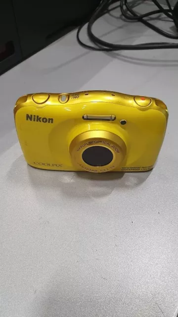 Nikon Coolpix S33 Digital Camera 13.2mp Yellow Not Working For Parts