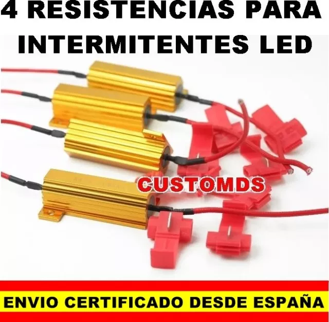 4 Resistencias 50W 6Ohm 12V De Aluminio Para Luces Led Intermitente De Moto 2023