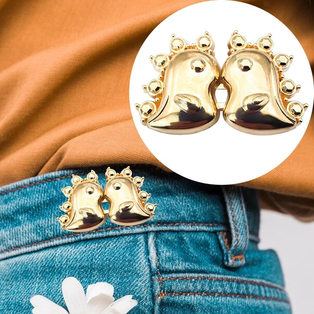 USTNIR 4 Paires Boutons Taille Ours Mignon - Boucles Jeans Réglables Amovibles - Extension Ceinture