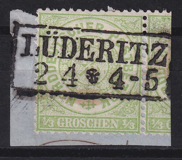 65027) LÜDERITZ Provinz Sachsen nachverwendeter Stempel