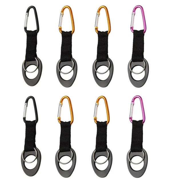 Boucle Bouteille D'eau,6pcs Boucle De Bouteille D'eau Sangle,Porte Gourde Sac à Dos,Mousqueton