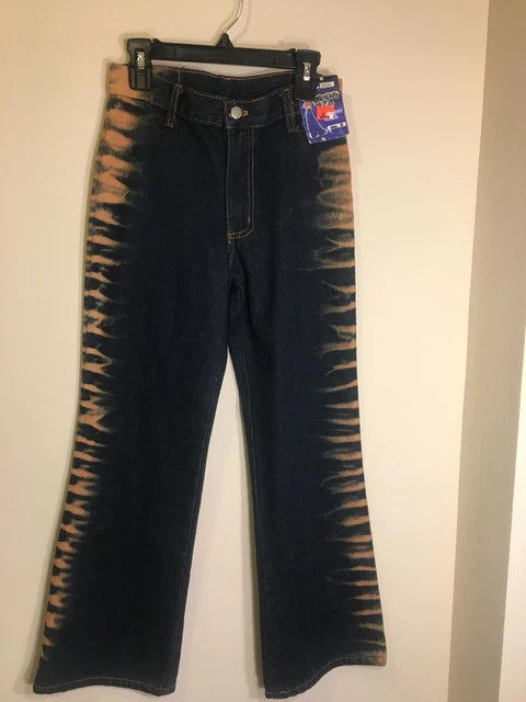 Vintage 90s Flare Watch LA Jeans Girls Size 12 Bleach Wash Designer Rare NWT y2k Vintage 90s Flare Watch LA Jeans Girls Size 12 Bleach Wash Designer Rare NWT y2k