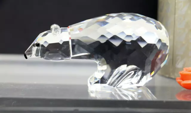 Swarovski Silver Crystal Figurine LARGE POLAR BEAR 013747 / 7649 085 000 MIB