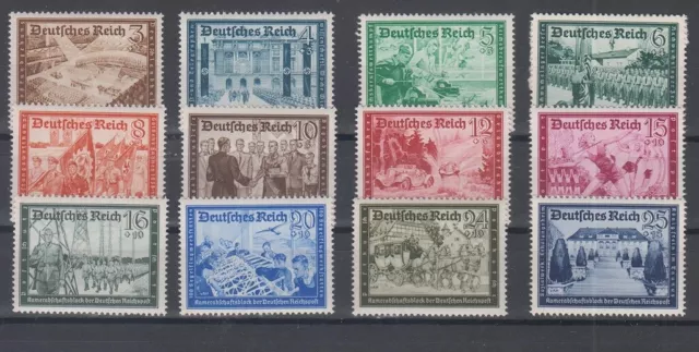 Deutsches Reich Kameradschaftsblock 1 Nr. 702 - 713 postfrisch LUXUS - ansehen!!