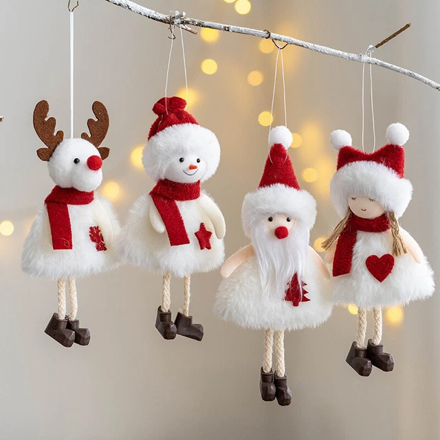 Christmas Dolls Pendant Xmas Tree Hanging Plush Home Decor Party Ornaments Gift