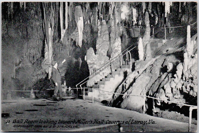 Luray Virginia Caverns Ballroom Looking Towards Millers Hall Vintage DB Postcard