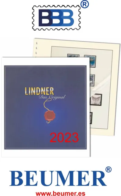 LINDNER suplemento 2023 para sellos de ITALIA.  18 Anillas.  En color.