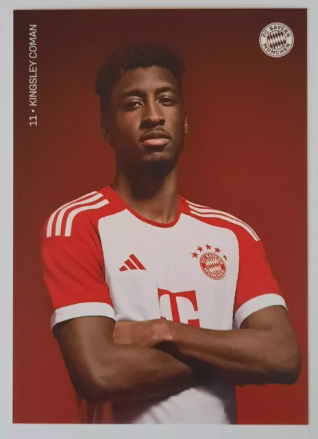 Kingsley Coman Autogrammkarte Saison 2023/2024 FC Bayern München