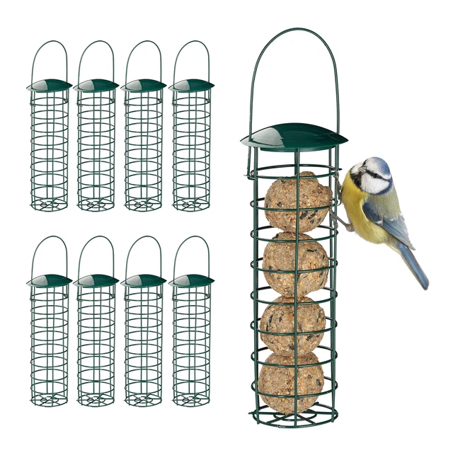 9 x Meisenknödelhalter zum Aufhängen Futtersäule Bird Feeder Vogelfutterspender