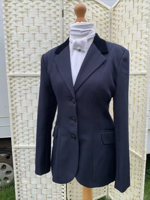 Ladies Size 36/UK 12 Dublin Hobart Darkest Navy/Velvet Show Jacket. Good.