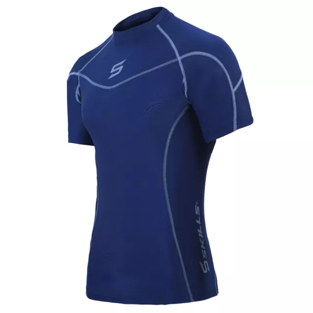 Mens-Compression-Armour-Base-Layer-Top-Half- Sleeve Thermal Gym Sports Shirt