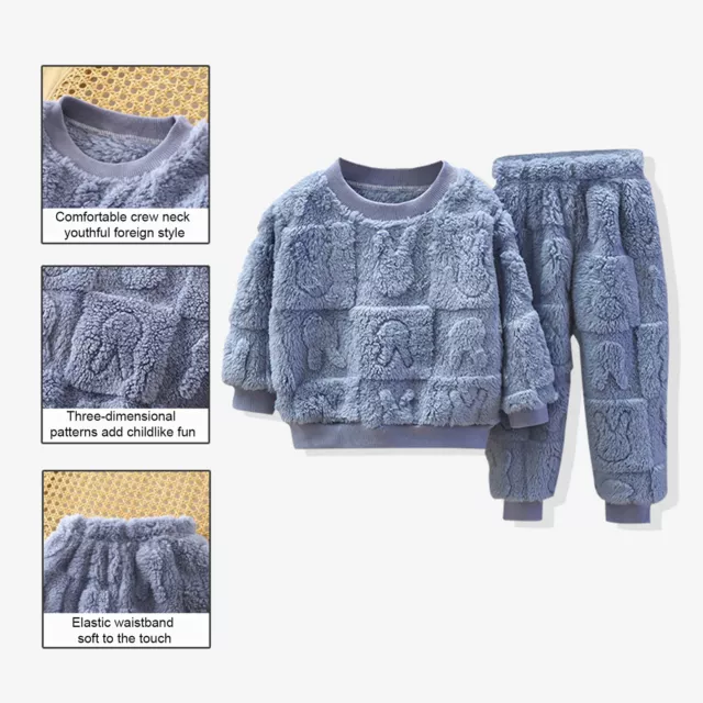 Cute Rabbit Pattern Sleepwear Cozy Kids Nightwear Pajamas Set with Design