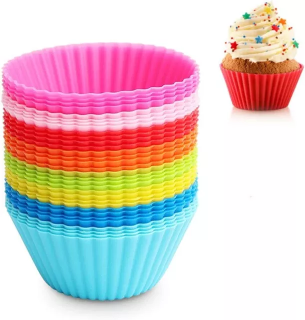 Stampi per Dolci in Silicone, 32 Pirottini Riutilizzabili per Muffin, Torte, Bud