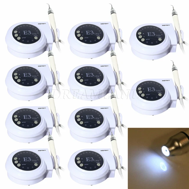 1-10 Dental Ultrasonic Scaler w/LED Fiber Optic Handpiece fit EMS for Woodpecker