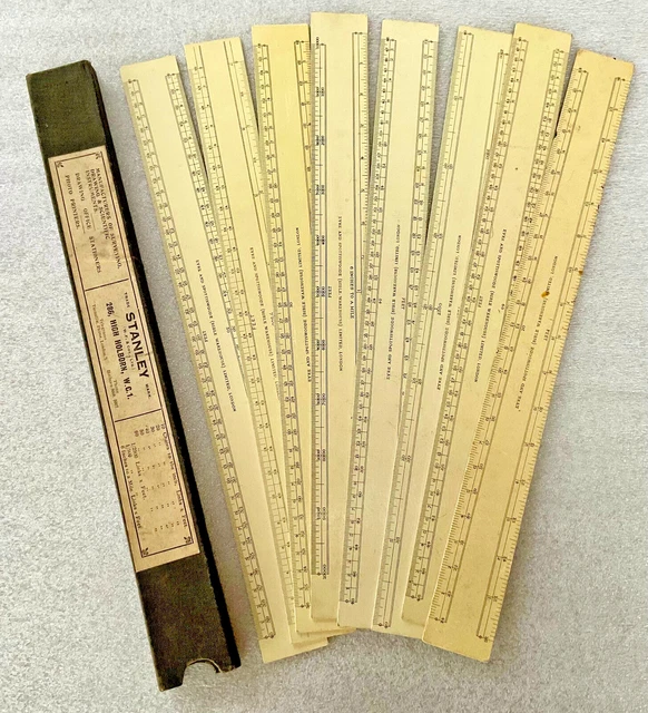 STANLEY MARKETED DRAUGHTSMAN'S Cardboard Scales - Set of 8 £5.86 ...