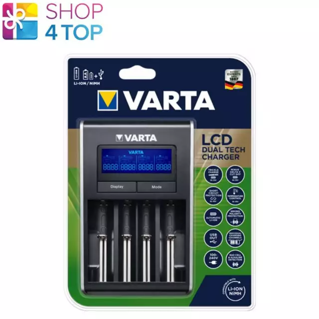 VARTA LCD Double Technologie 57676 Batterie Chargeur NI-MH LI-ION 18490 Neuf