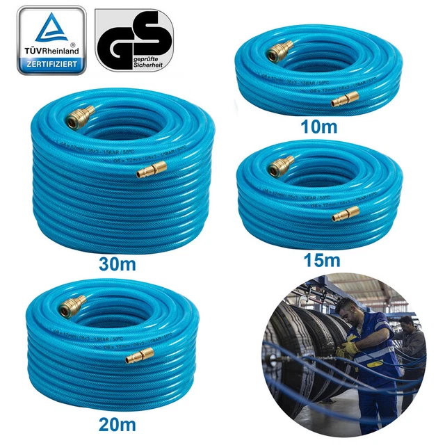 Druckluftschlauch Druckluftkupplung 1/4" 10 - 30m Pressluftschlauch