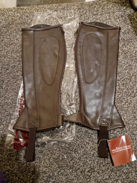 Brogini Brown Half Chaps Adult Small